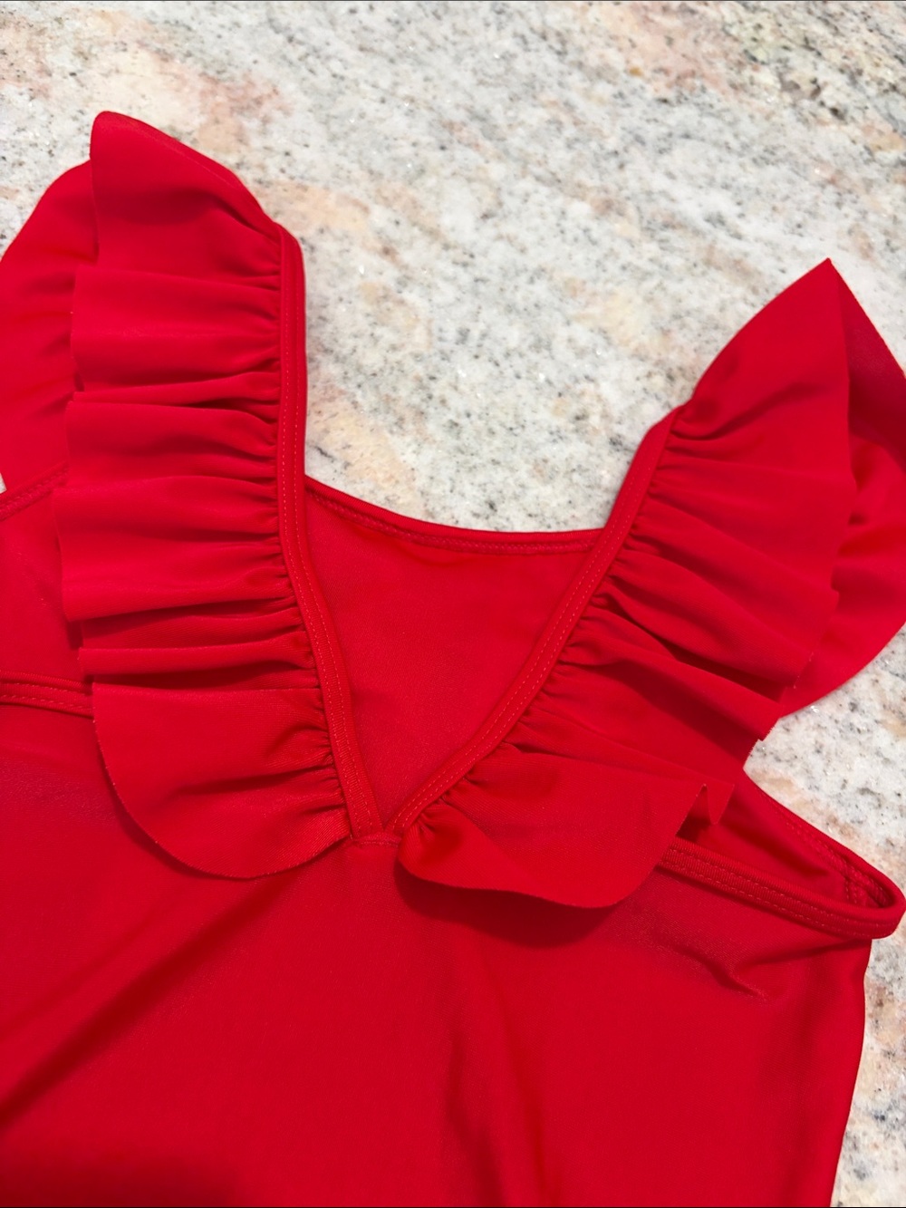10/$30 H&M Red Ruffle One-Piece Swimsuit - Picture 4 of 4